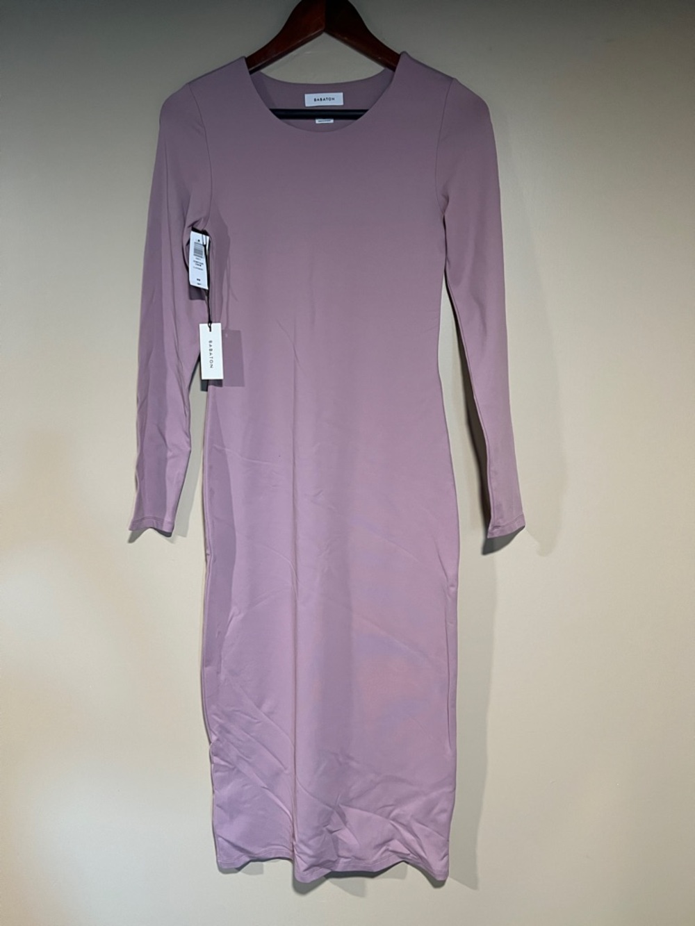 Aritzia Dusty Rose Long Sleeve Midi Dress